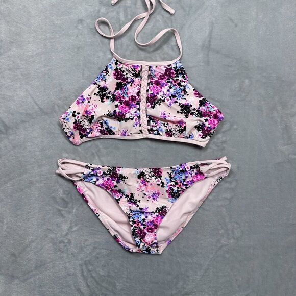 Ambrielle Other - Ambrielle Swimsuit Bikini Womens Large Pink Floral 2 Piece‎ Swimwear